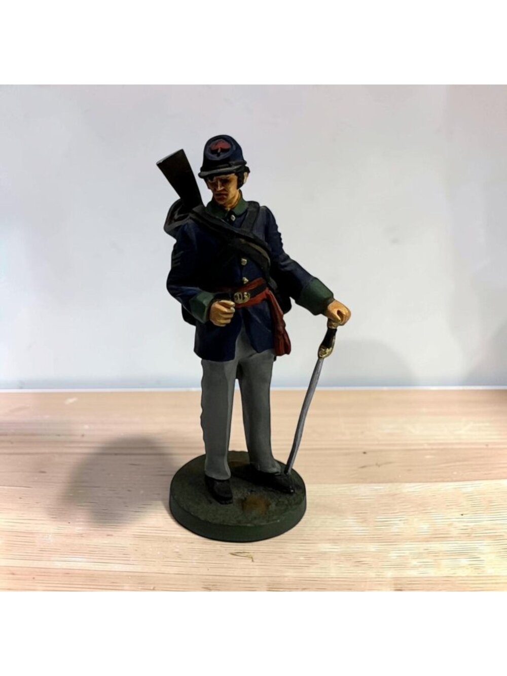 1862 Civil War 63rd NY Volunteers Union Soldier Metal Figurine By AMHS - 1983